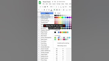 How to color tables using Alternating Colors in Google Sheets!