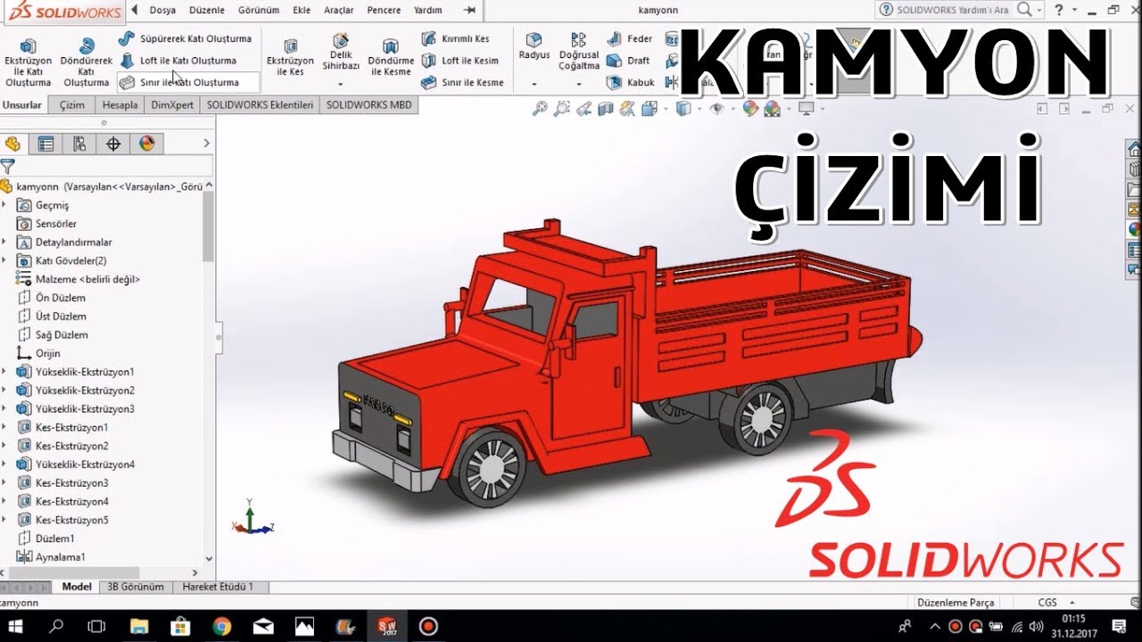 Solidworks Kamyon Cizimi As 250 Youtube