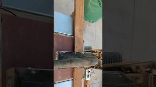Drum sander resurfacing 16ft deck boards #drumsander #redwood #decking #summerproject  #carpentry