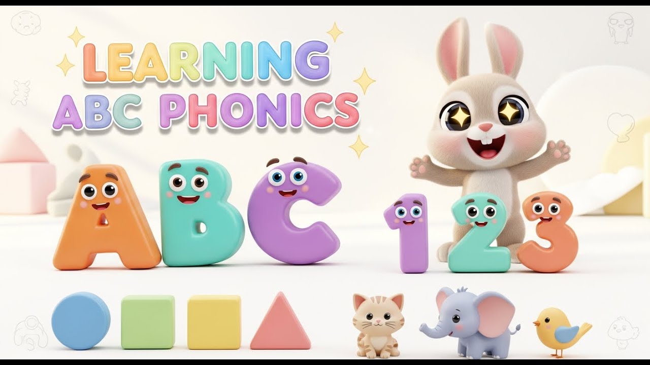 Preschool Learning Activities For Toddler at Home | ABC Phonics Shapes Numbers & Colors