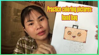 Color the bag drawing