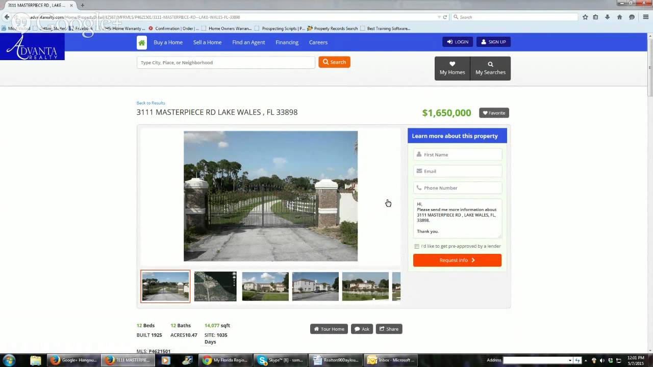 Property Detail Page Arrow