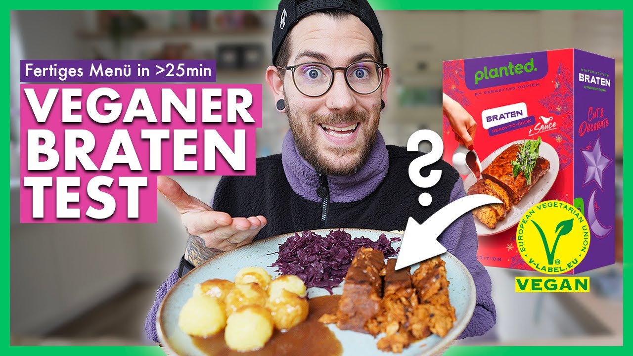 Ich teste veganen Fertig-Braten | Vegane Weihnachten