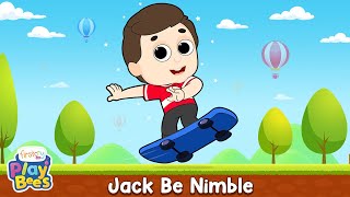 Jack Be Nimble With Lyrics | English Kids Nursery Rhyme for kids | Sing Along