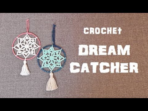 Crochet Dreamcatcher かぎ針編み ドリームキャッチャーの作り方 코바늘 드림캐쳐 뜨기 Youtube