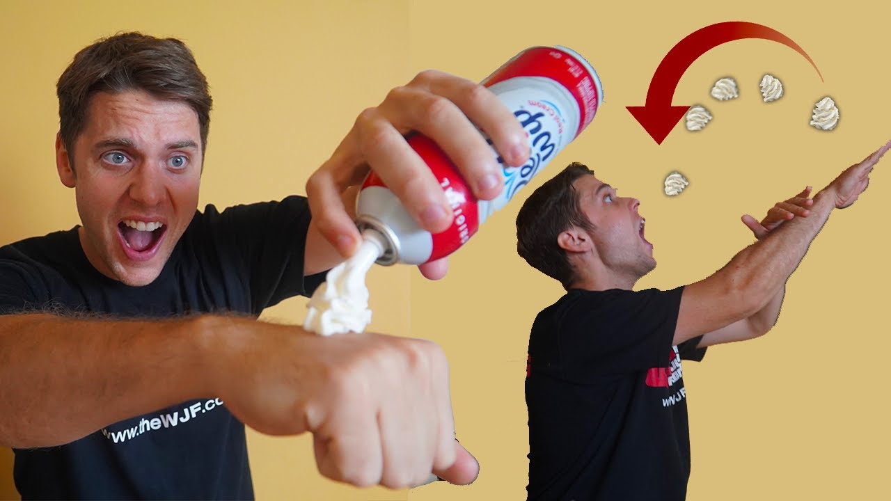 Whip Cream Trick Shot Challenge Big Giveaway Youtube