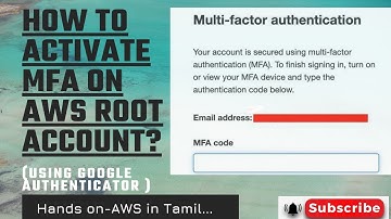 How to Activate Multi Factor Authentication (MFA) on AWS Account | Google Authenticator