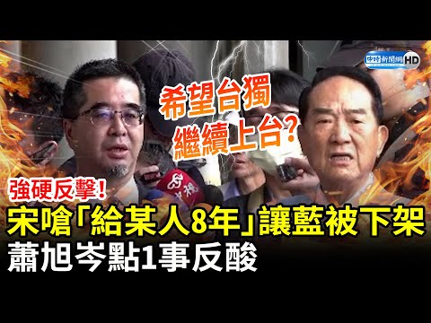 強硬反擊！宋楚瑜嗆「給某先生8年」讓國民黨被下架 蕭旭岑點1事反酸：希望台獨繼續上台？@ChinaTimes