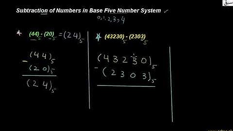 Subtraction of Numbers in Base Five System, Math Lecture | Sabaq.pk