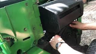 John Deere 200 series deck belt installation