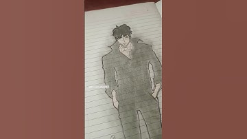 Drawing Jinwoo From Sololeveling by "AR Drawing App"|Glowart|"#ARDrawing #ARDrawingApp #animedrawing