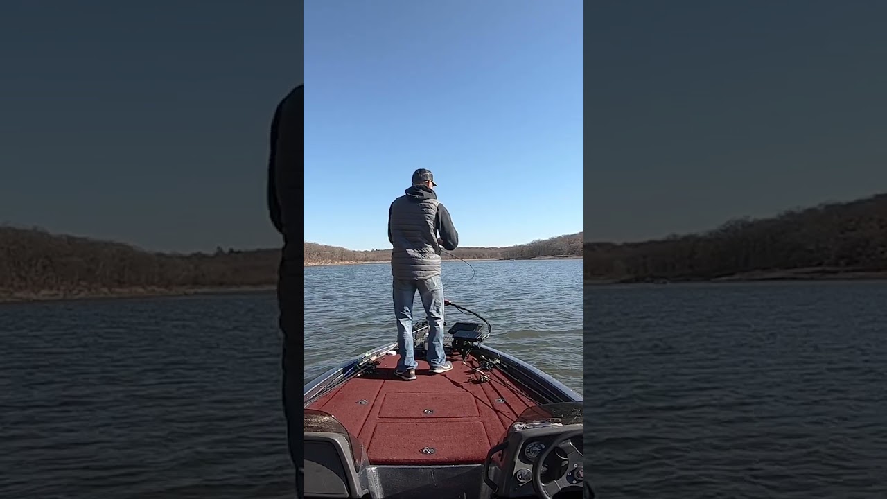 Winter Bass Fishing on Lake Waxhoma