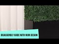 Disassembly guide for boxwood frames and planter box base of artificial hedge wall | Artigwall