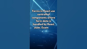 How do you handle forms in React | ReactJS 100 Interview Questions #shorts #reactjs #interview