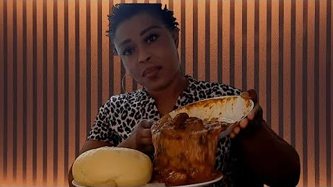 asmr african|pounded yam fufu with ogbono soup mukbang