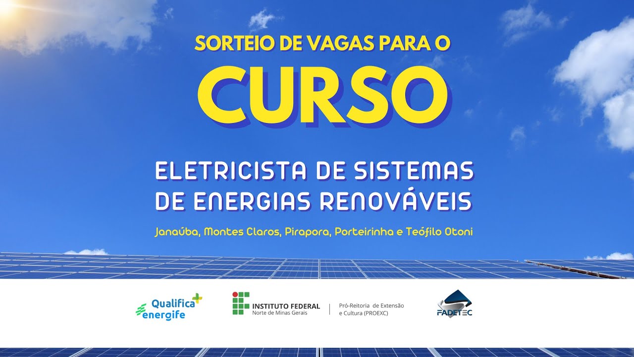 CURSO FIC - ELETRICISTA DE SISTEMAS DE ENERGIAS RENOVÁVEIS