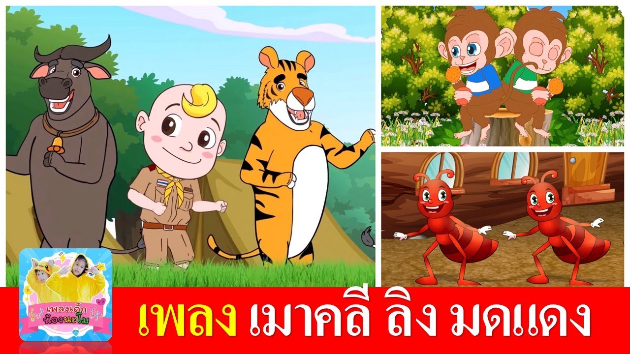 เพลงเด็กอนุบาล เมาคลี ลิง มดแดง | เมาคลีล่าสัตว์ | ลิงเจี๊ยกเจี๊ยก | มดแดงเกาะแข้งเกาะขา