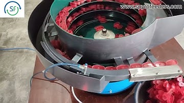 Vibratory bowl feeder for Bottle cap component-Spyrofeeders