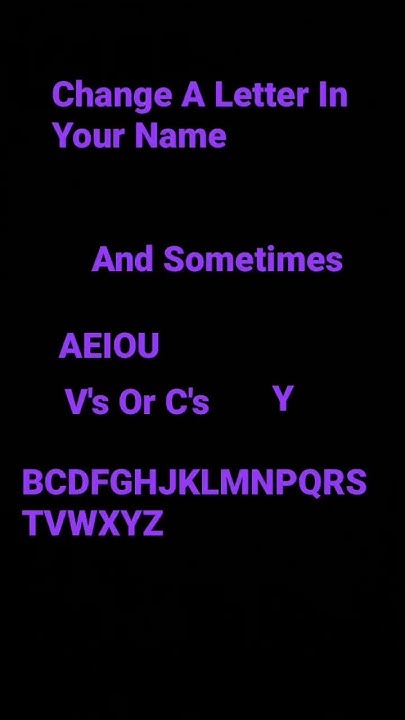 Change A Letter In Your Name Video YouTube change-a-letter-in-your-name-video-youtube