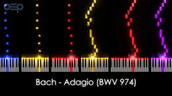 Bach - Adagio (BWV 974) Choir & Strings | MIDI visualizer