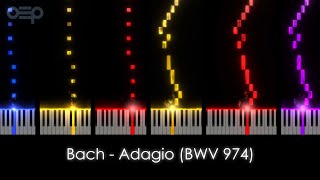 Bach - Adagio (BWV 974) Choir & Strings | MIDI visualizer