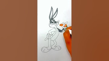 How to Paint Bugs Bunny || Looney Tunes #shorts #art #drawing #viral #trending #painting
