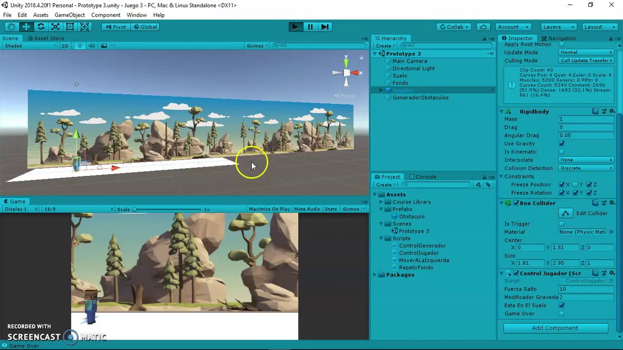 Curso de Unity - Detener movimiento con Game Over - YouTube