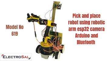 Pick and Place Robot using robotic Arm , ESP32 camera , Arduino and Bluetooth  /Engineering/ project