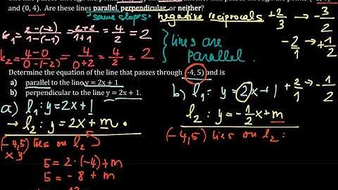 Parallel and Perpendicular Lines + Word problem