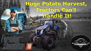 FS 16 - 186. Huge Potato Harvest, Tractors Can’t Handle It! screenshot 4