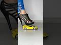 ASMR Yellow Car vs High Heels Crushing | Crunchy &amp; Satisfying Oddly Sounds 👠 #shorts #ytshorts #yt