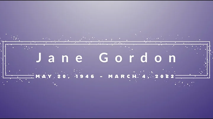 In Loving Memory of Jane Gordon
