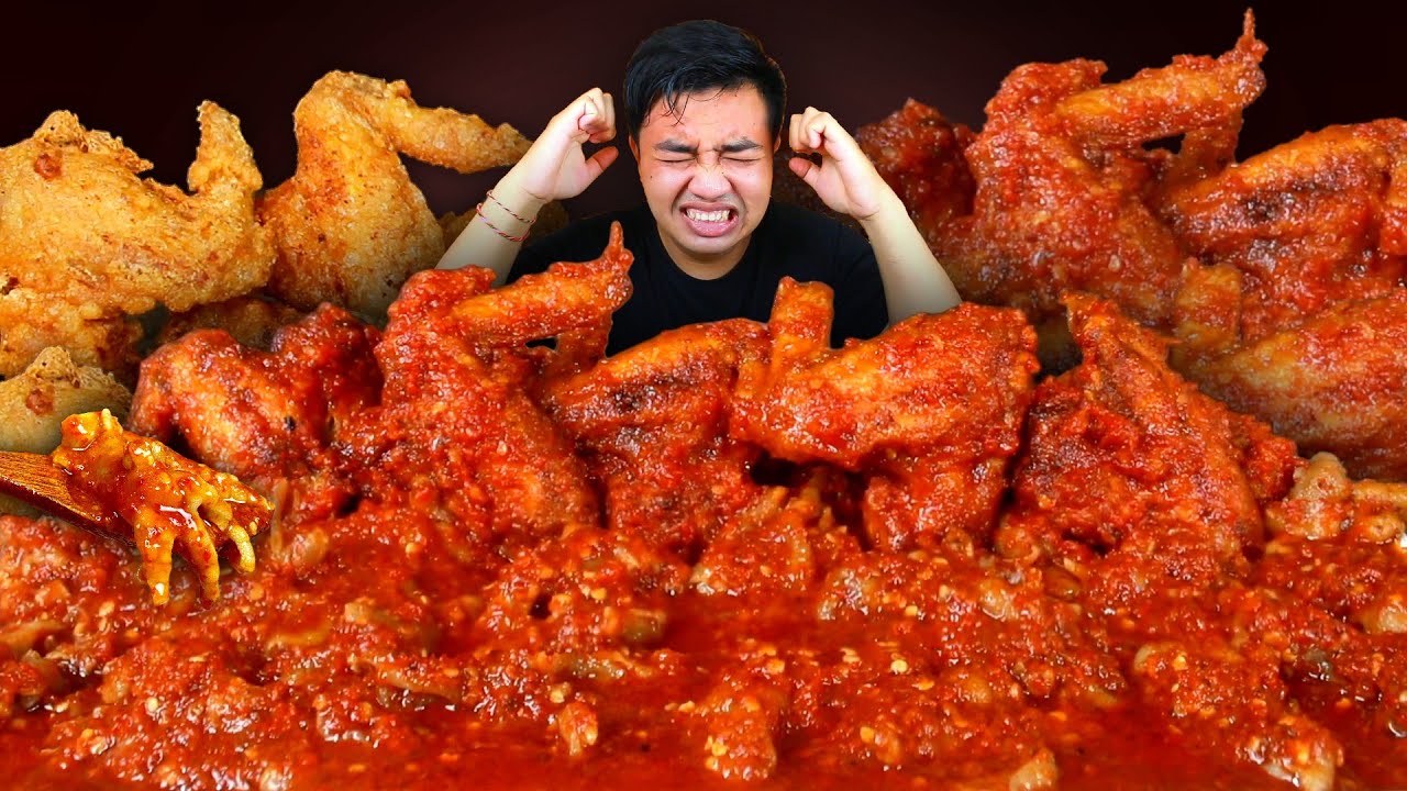MUKBANG CEKER PEDAS MERCON TANPA TULANG + 1 KG SAYAP MERCON PEDAS GILA