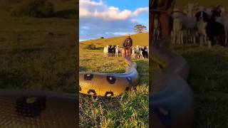 Animal Warning Shepherd And Dog Confront Giant Anaconda