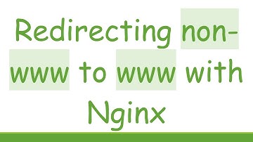 Redirecting non-www to www with Nginx