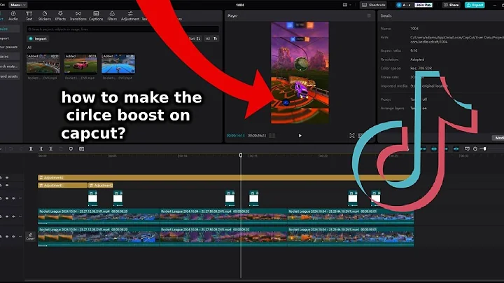 HOW TO CROP THE BOOST IN ROCKET LEAGUE MONTAGES (CAPCUT)(UNDER 3 MINS)