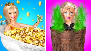 💰RICH VS PAUVRE DOLL&#39;S MAKEOVER 💝 Dolls Come to Life 😍Cheap vs Expensive Gadgets by 123 GO ! TRENDS