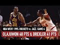 Throwback NBA West Round 1 1995,  Rockets vs Jazz Game 4 Full Highlights. Drexler 41, Olajuwon 40 HD