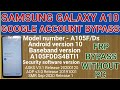 Samsung A10 google account bypass। Samsung SM-A105F frp bypass। Samsung SM-A105FDDS4BTI1 Android 10।