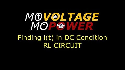 Solving for i(t) in DC Conditions (RL Circuit)
