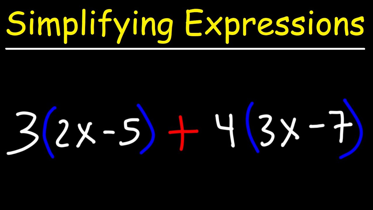 Simplifying Algebraic Expressions by Combining Like Terms ...