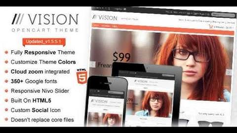 Preview Vision - Responsive OpenCart Theme OpenCart