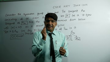 CSIR -NET II GROUP THEORY II JUNE 2016 II BY; BALWAN MUDGIL SIR II