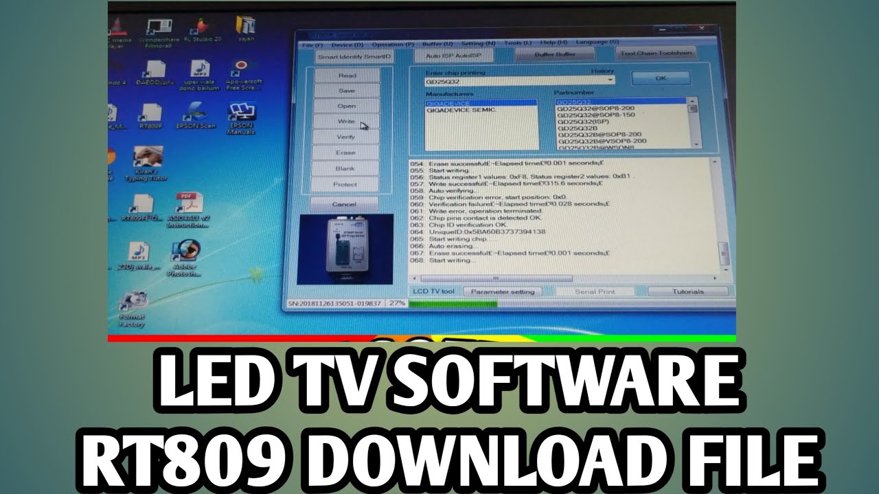 all led tv panel software download