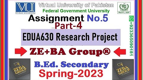 Part4 || EDUA630 Assignment 5 Solution Spring 2023 By ZE+BA Group~ How To Use SPSS Software For Data