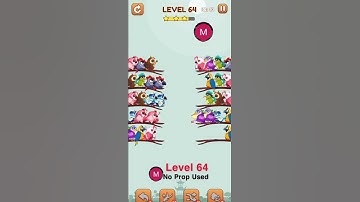 #bird #sort 2 #color #puzzle #level 64 #birdsort #colour #gaming #viral #trending #shorts #solution