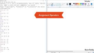 Operator in Python |  Hindi