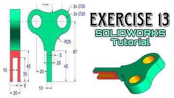 SOLIDWORKS Tutorial | SOLIDWORKS Practice Exercise 13 | Practice Exercise For Beginners