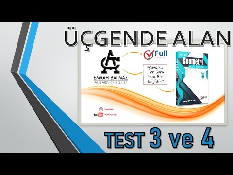 ÜÇGENDE ALAN TEST 3 VE 4 FULL MATEMATİK YAYINLARI 2020#EvdeKal #evdekaltürkiye #bizbizeyeteriz