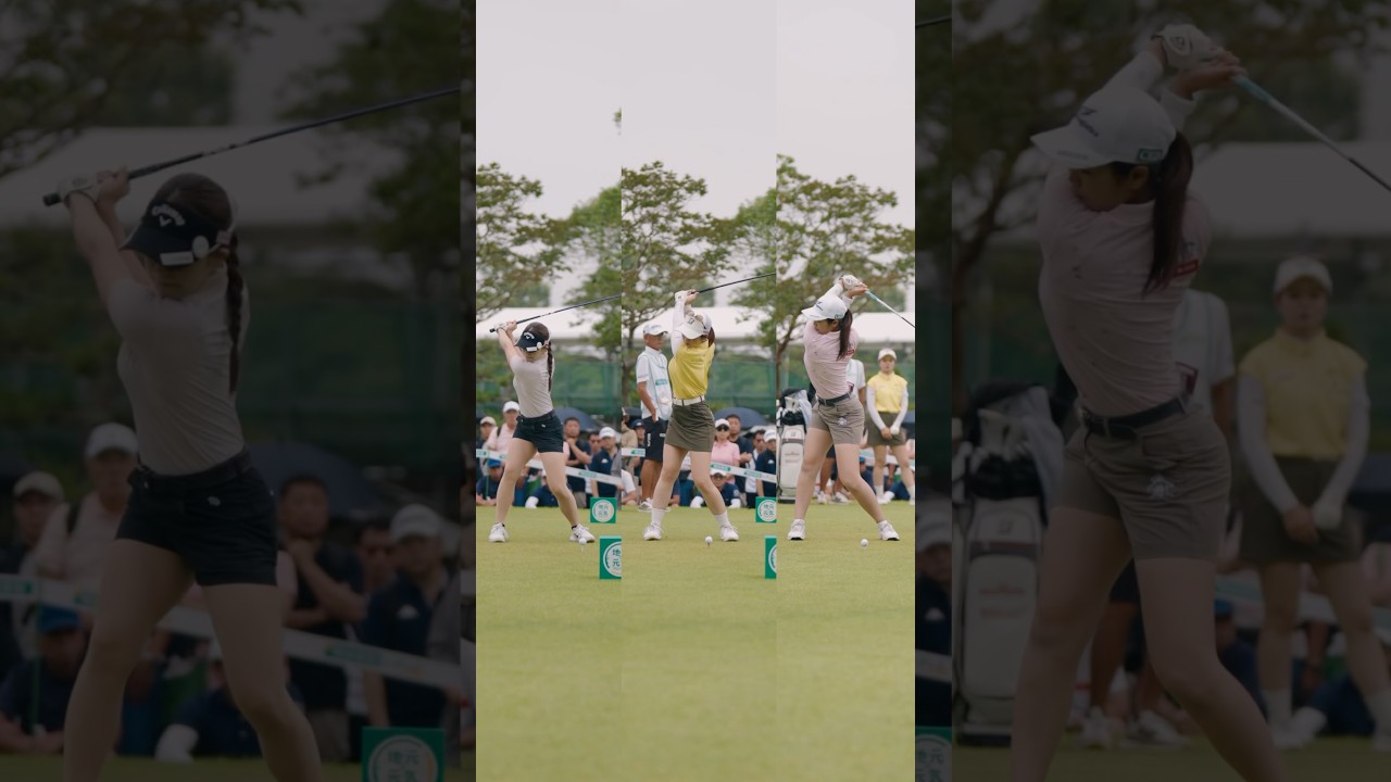 【吉田鈴・川﨑春花・神谷そら】ティーショット徹底比較🏌️♀️ | 明治安田レディスゴルフトーナメント - Round2